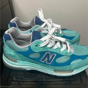 New Balance Aqua and Navy Sneakers